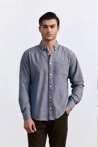 Chemise en jean pour homme, 100% coton, denim de qualité supérieure, confortable, tendance, prix abordable, chemises pour homme, vêtements d'extérieur - Product Image 6