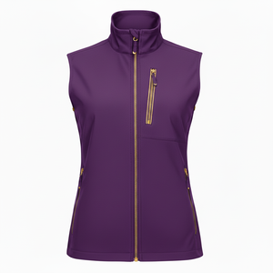 Gilet d'hiver coupe-vent en softshell à carreaux sans manches pour homme, col montant, imperméable, vente en gros - Product Image 4