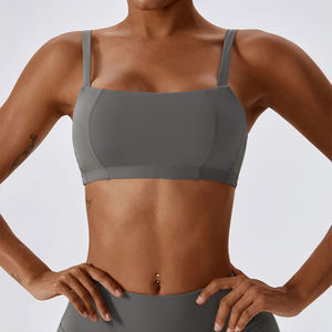 Soutien-gorge de sport pour femme, design unique personnalisé, couleur unie, sans manches, vente chaude, logo personnalisé, respirant, séchage rapide - Product Image 1