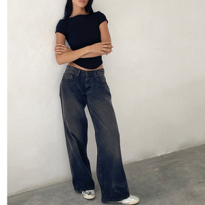 Jeans de Mujer 2026, Nuevos Jeans de Mezclilla de Cintura Baja, Estilo Casual, Pierna Recta, Anchos y Lavados - Product Image 5