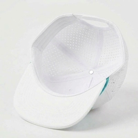 Casquette de golf personnalisée à 7 panneaux, perforée, découpée au laser, visière plate structurée, broderie plate, OEM ODM, faible MOQ