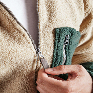Men's Color Blocking <b>Fleece</b> <b>Jacket</b> Stand Collar Zipper Front <b>Thick</b> Sherpa Lining Casual Winter Wear Regular Length - Product Image 6