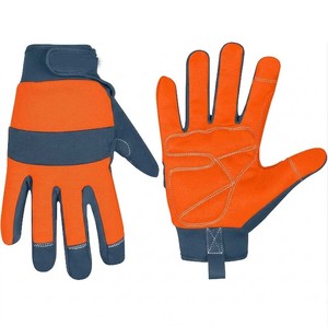 Professional Mechanic Leather <b>Gloves</b> Synthetic Suede Palm Reinforced Padded Work Safety <b>Gloves</b> Adjustable Wrist USA Market - Product Image 1