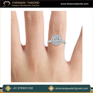 Anillos de Compromiso Personalizados de Oro Sólido de 10K, Estilo Vintage, Diseño Único, con 2 Quilates de Moissanita Engastada en Puntas, Clásicos con Halo y Pavé - Product Image 6