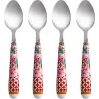 Ensemble de couverts de table d'hôtel en céramique blanche avec manche cylindrique en acier inoxydable doré satiné, 6 pièces, couverts de banquet de luxe