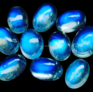 High Quality Loose Birthstone Wholesale Lot Smooth White <b>Rainbow</b> Moonstone Natural Gemstone for Jewelry FAIJAN GEMS Third Party - Product Image 2