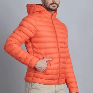High Quality Custom Made Men Coated <b>Waterproof</b> Windproof Puffer <b>Jacket</b> Outdoor Breathable Polyester Front Logo Zipper High new - Product Image 4