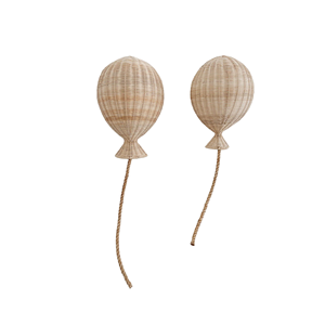 Modern Organic Rattan Decorate Kid <b>Balloon</b> Hand Woven Wall Art Nursery Decor Ornament Sustainable Children - Product Image 1