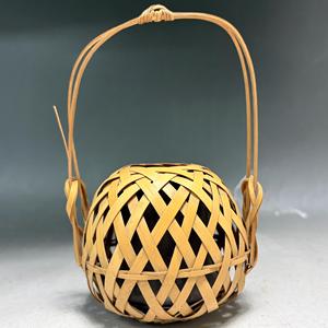 Cesta de Flores de Bambú Temari Vintage, Hecha a Mano, Tejido Japonés de Bambú, Florero de Tallo Único, Ikebana, Decoración para el Hogar, Proveedor de Adornos - Product Image 4