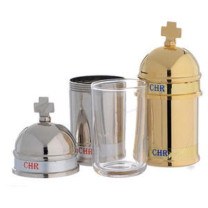 Lámpara de Aceite Sagrado de Acero Inoxidable de Diseño Redondo con Cruz en la Parte Superior, Duradera, de Níquel, Decoración para el Hogar, Sala de Estar, Estilo Tradicional - Product Image 5