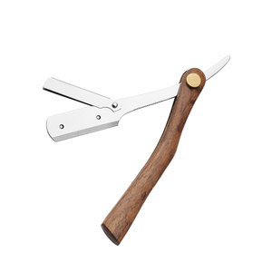 Oem Service Latest Design Stainless Steel Wood Straight Shaving Razors Light Weight Reusable Durable High Quality Hot Sale - Product Image 1