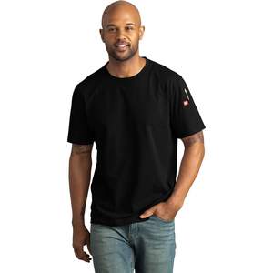 T-shirt de travail personnalisé pour homme, poids moyen, manches courtes, couleur rouge - Product Image 1