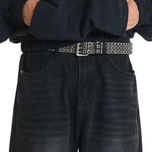 Jeans Casuales de Mezclilla Recta para Hombre, 100% Algodón, Lavado Oscuro Vintage, Venta al Por Mayor Personalizada - Product Image 4