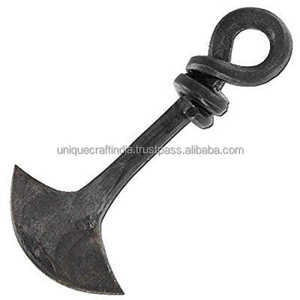 Collier pendentif feuille de fer forgé à la main artisanat unique bijoux chrétiens en acier inoxydable de l'Inde - Product Image 4