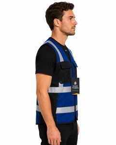 Chaleco de Seguridad Reflectante de Alta Visibilidad, Transpirable, Impermeable, de Secado Rápido, de Poliéster, Precio Económico al por Mayor, Ropa de Trabajo Personalizada para Hombre - Product Image 3