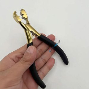 Pinzas para Extensiones de Cabello con Dientes de Agarre Fuerte, Color Negro Dorado, Ecológicas, con Logotipo Personalizado, Grado Quirúrgico - Product Image 2