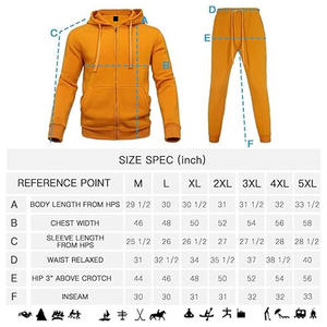 Conjunto de Sudadera con Capucha y Pantalones Deportivos para Hombre, Color Sólido, Felpa Francesa, Estilo Casual Otoñal, Corte Regular, Naranja, Traje Deportivo de Dos Piezas - Product Image 4