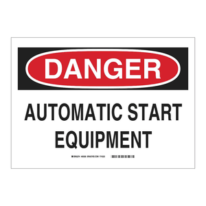 Panneau de signalisation de sécurité réfléchissant en ABS pour équipement de démarrage automatique - Zones de travail industrielles - Product Image 1