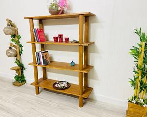 Estantería de Madera de Pino Macizo de Primera Calidad, Estante Abierto de Madera, Mueble de Almacenamiento para Sala de Estar, Librería, Mueble de Exhibición para Oficina en Casa - Product Image 3