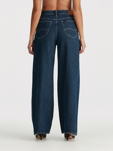 FANKES Pantalones Vaqueros de Mujer, Cintura Alta, Azul Oscuro, Corte Recto, Estilo Vintage, Largos, Casuales, Impermeables, de Secado Rápido, Transpirables, Tejido de Punto - Product Image 1