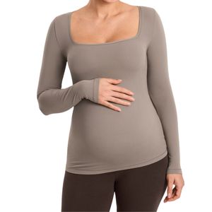 Body de Maternidad Personalizado al por Mayor para Mujer, Top sin Mangas con Cuello Redondo, Elástico, para Embarazo y Yoga - Product Image 2