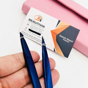 Violet Plasma En Acier Inoxydable Sourcils Cosmétique Pince À Épiler Ciseaux Ensemble Personnalisé Cheveux Cueillette Beauté Outils Rose Pochette En Cuir Logo - Product Image 2