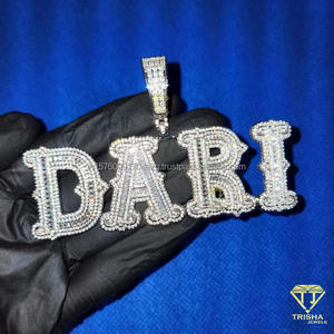 Luxury " JTG " Pendant With Lab Grown Diamond Hip Hop Chain Personalized Letter <b>Necklace</b> For Men Women - Product Image 4