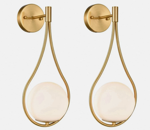 Brass LED Wall <b>Sconce</b> Mid Century Modern Globe Wall Lamp Round Decorative <b>Light</b> for Bedroom Bathroom Hotel - Product Image 3