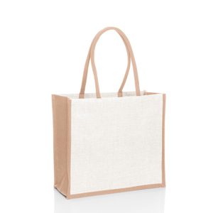 High Quality Biodegradable Jute <b>Medium</b> <b>Size</b> Gift <b>Bag</b> Letter Fashion Design Washable Stylish Shoulder Zipper Shopping <b>Bag</b> Shops - Product Image 3