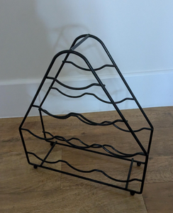 <b>Black</b> Iron <b>Wire</b> Wine Rack Modern Multi Tier Countertop Bottle Holder Display <b>Shelf</b> Kitchen Cookware Pot Lid Rack Holder Pan Orga - Product Image 4