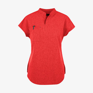 Haut de tenue infirmière pour femme, nouvelle collection, tricoté, col design, personnalisable, uni, haute qualité, usage hospitalier - Product Image 2