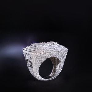 Bague en argent sterling de qualité supérieure avec moissanite, bijou de luxe pour promesse, fiançailles, anniversaire, mariage, cadeau pour femmes et hommes - Product Image 2