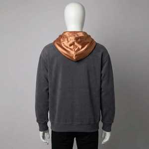Sudadera con Capucha para Hombre, Color Gris Carbón, Forro Interior Suave Premium, Prenda Esencial para el Invierno, Estilo Casual Urbano, Corte Holgado, Bolsillo Tipo Canguro - Product Image 5