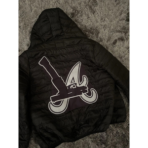 OEM Custom Design Stand Collar Breathable Waterproof High Street Printed Mens Puffer Jackets Front <b>Winter</b> Warm - Product Image 2