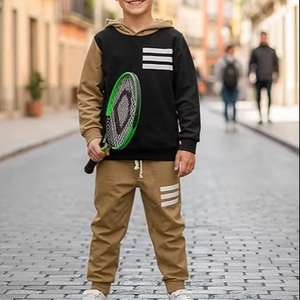 Proveedor de Ropa Infantil al por Mayor con Logotipo Personalizado, OEM, ODM, Conjunto a la Moda de Estilo Urbano, Elástico - Product Image 1