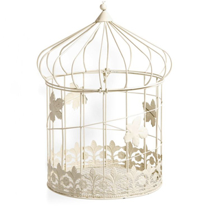 Cage à oiseaux ronde en métal doré, suspendable, décorative, avec fermeture à bouton-pression, pour usage intérieur, style antique - Product Image 5