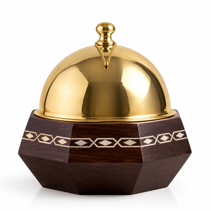 Casserole en bois de luxe moderne avec couvercle en acier inoxydable, base en céramique, revêtement antiadhésif, compatible four et lave-vaisselle, finition polie - Product Image 3