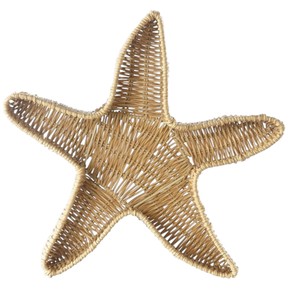 Découvrez cette sculpture d'étoile de mer en rotin naturel artisanal pour enfants, conçue avec des travaux de tressage complexes et d'un style fantaisiste. - Product Image 6