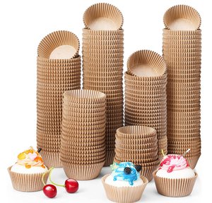 Douilles à cupcakes en papier naturel Youyang, résistantes à la chaleur, jetables, compatibles four - Product Image 5