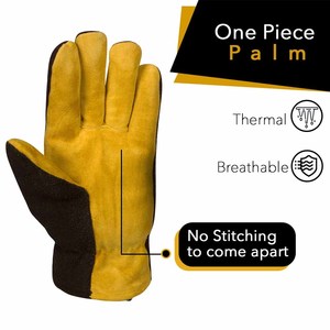 Custom Design Cowhide Split Leather <b>Driving</b> <b>Gloves</b> Inner Lining Soft & Comfortable Abrasion Resistant Household Gardening <b>Gloves</b> - Product Image 2