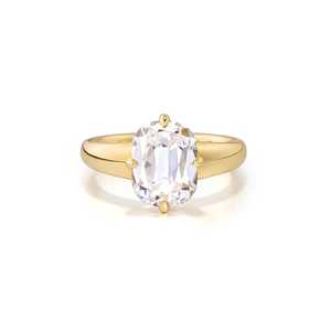 Anillo de Compromiso Estilo Antiguo con Diamante Cultivado en Laboratorio de 3.26 Ct D-F VVS1-VS2, Oro Sólido de 10K, 14K o 18K, Inspirado en el Estilo Vintage - Product Image 6