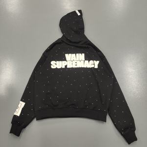Sudadera con Capucha Premium de Corte Regular y Peso Pesado con Pedrería, Personalizada para Hombre, de Algodón y Felpa, de Secado Rápido y Transpirable, Estilo Urbano - Product Image 4