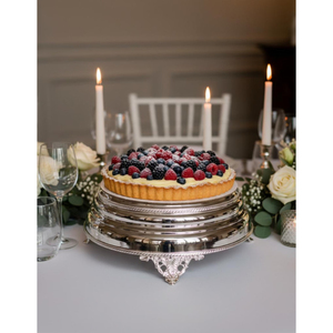 Support à gâteau en métal décoratif, support à gâteau en acier inoxydable, dernier design, forme ronde, pour fête, mariage et décoration de la maison - Product Image 5