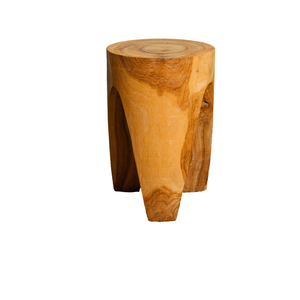 Taburete Trípode de Madera de Teca Sólida Premium para Uso en Villas, Hoteles y Apartamentos - Asiento Versátil para Espacios Rústicos/Modernos, Hecho a Mano ARTERRA - Product Image 1