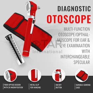 Otoscopio de Fibra Óptica Mini, Arcoíris, Varios Colores, Tamaño de Bolsillo, Set de Diagnóstico ENT, Estuche Protector, Iluminación LED Brillante - Product Image 2