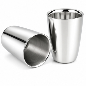 Gobelets en acier inoxydable de qualité alimentaire, polis miroir, incassables, pour la maison, les restaurants et les hôtels - Product Image 2