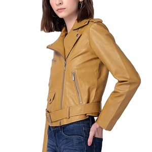 Chaqueta de Moda para Mujer, Chaqueta de Cuero PU Negra para Motocicleta, Ropa de Mujer para Otoño e Invierno, Personalizable - Product Image 1