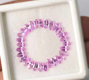Zafiro rosa natural marquesa de 5x2.5 mm, zafiro de Ceilán, Sri Lanka, piedra preciosa suelta para joyería. - Product Image 5