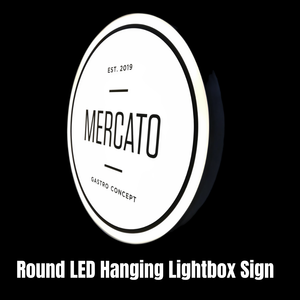 <b>Custom</b> Round LED Hanging Acrylic Lightbox Menu <b>Sign</b> for Cafe, Restaurant & Shop Entrance - Product Image 6