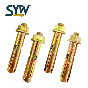 Chất lượng cao SYW 5/16 "x 2 <span class=keywords><strong>3</strong></span>/<span class=keywords><strong>8</strong></span>" Hex Đầu tay áo Neo/tường cắm/mở rộng bolt-vàng kẽm mạ thép an toàn ốc vít - Product Image 2